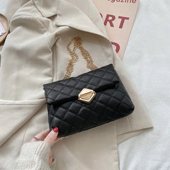 Women's Rhombus Embroidered Shoulder Bag Chain Crossbody