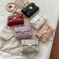 Women's Rhombus Embroidered Shoulder Bag Chain Crossbody