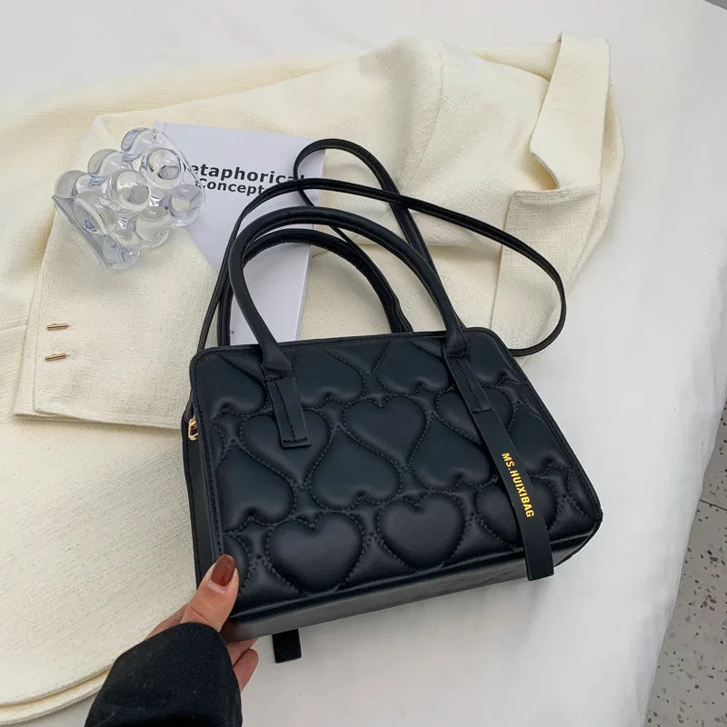 Green Heart Messenger Shoulder Bag Women Purses Tote Bags
