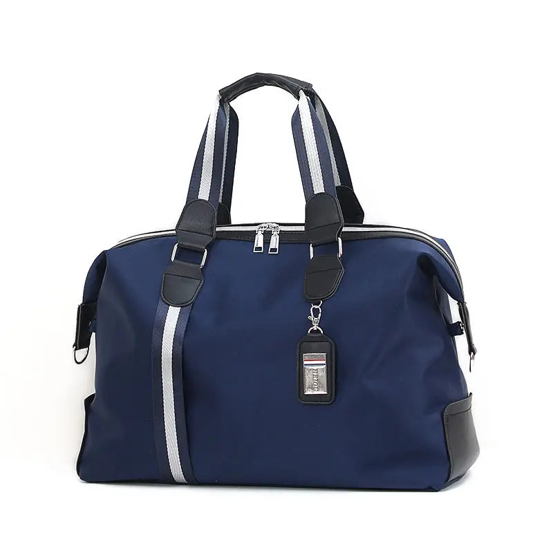 Men's Leather Travel Bag Large Capacity Shoulder Handbag Vintage Duffle