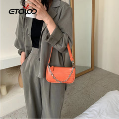 Leather Women Bags Wide Strap Lady's Purses Handbag Shoulder Bag