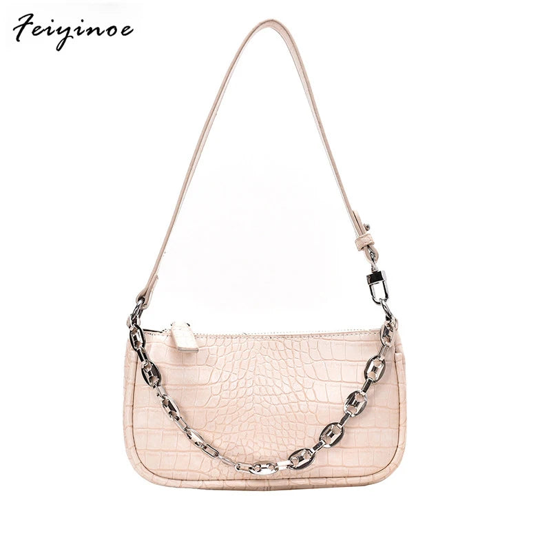 Leather Women Bags Wide Strap Lady's Purses Handbag Shoulder Bag