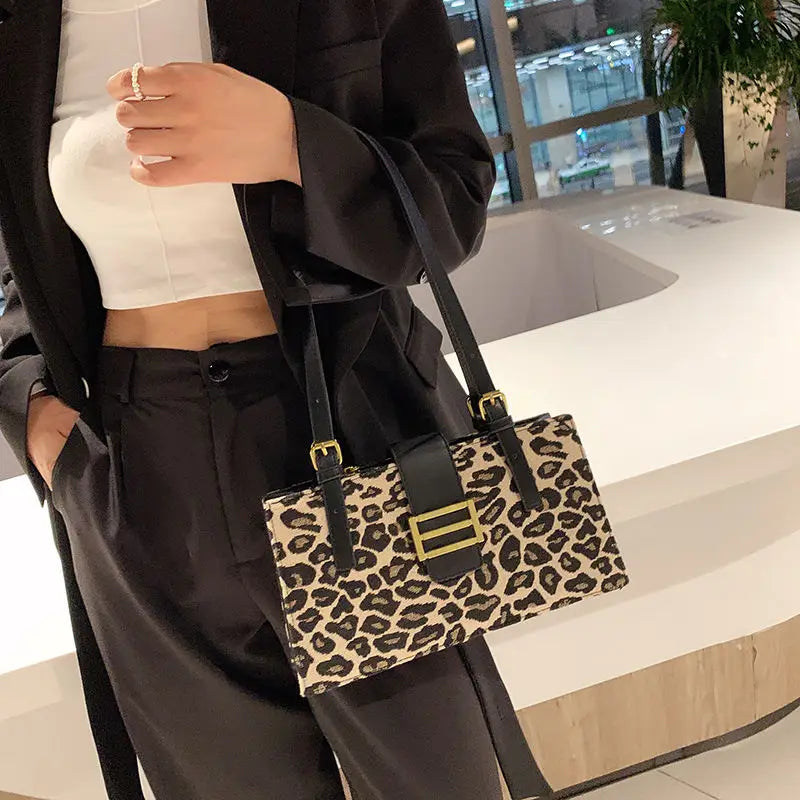 Leopard Women Handbags European Leather Ladies Shoulder Bags Female Girl Crossbo
