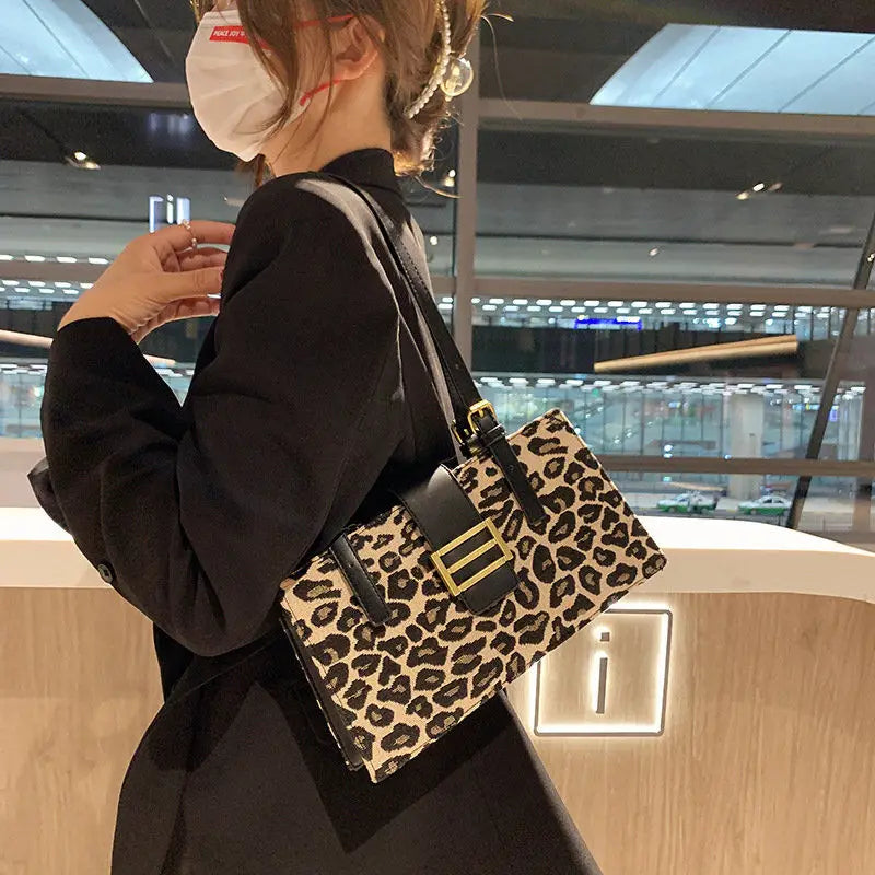 Leopard Women Handbags European Leather Ladies Shoulder Bags Female Girl Crossbo