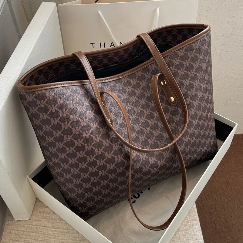 Large Capacity Office Lady Shoulder Bag for Commuting and Holiday Parties