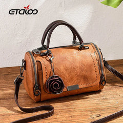 PU Leather Handbag For Women Girl Messenger Bags With Ball Female Shoulder Bags