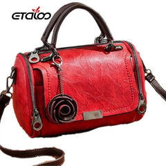 PU Leather Handbag For Women Girl Messenger Bags With Ball Female Shoulder Bags