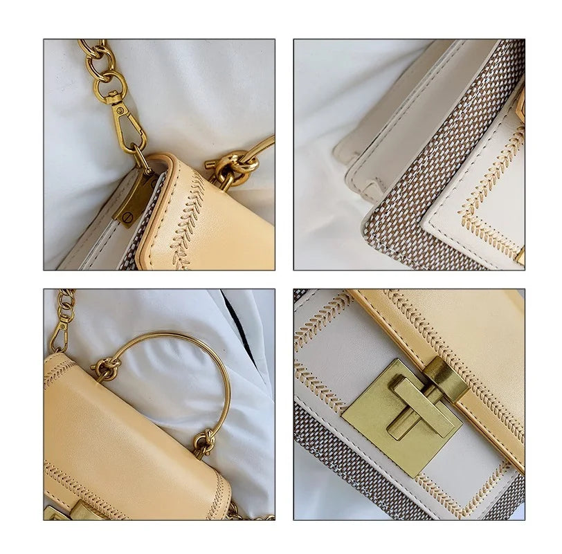 Vintage Leather Crossbody Bag Women Handbag Clutch Casual Female