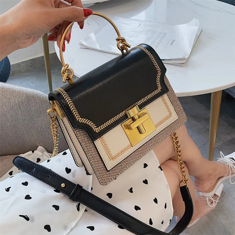 Vintage Leather Crossbody Bag Women Handbag Clutch Casual Female