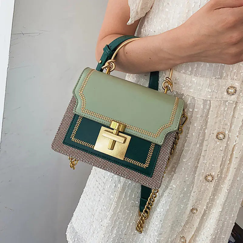 Pathwork PU Leather Women Crossbody Bags Vintage Shoulder Messenger Bag