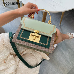 Pathwork PU Leather Women Crossbody Bags Vintage Shoulder Messenger Bag