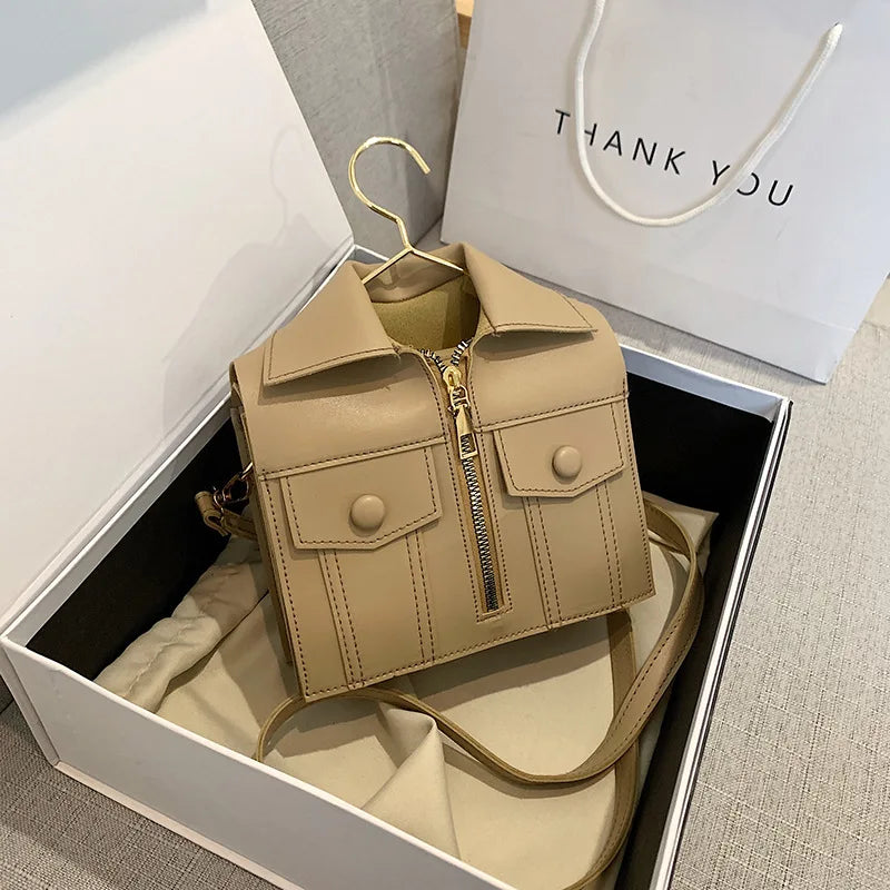 Quirky Stitching Small Square Bag Women's Crossbody