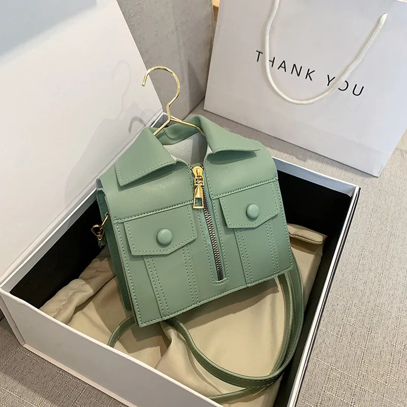 Quirky Stitching Small Square Bag Women's Crossbody