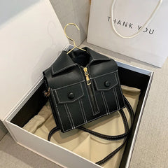 Quirky Stitching Small Square Bag Women's Crossbody