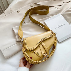 Saddle Women Bag One Shoulder Handle Casual Hasp Zipper