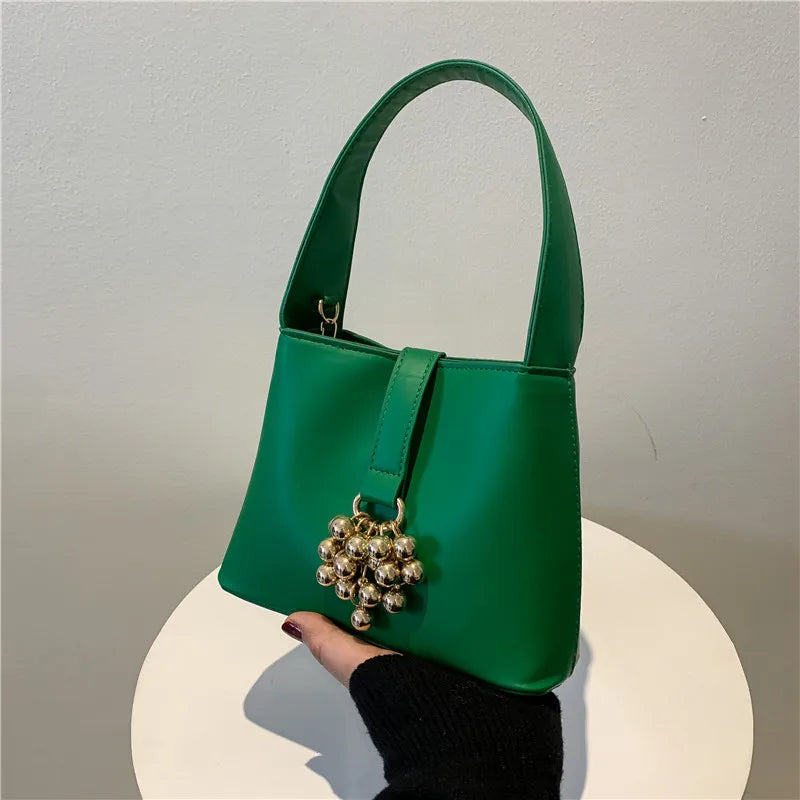Shoulder Bag Handbags Chain Strap Crossbody Bags For Women Solid Pu Leather Lady