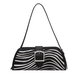 Striped Women Handbags European Leather Ladies Shoulder Bags
