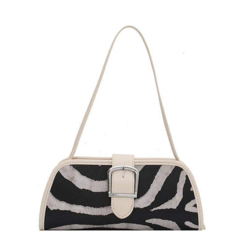 Striped Women Handbags European Leather Ladies Shoulder Bags