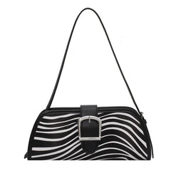 Striped Women Handbags European Leather Ladies Shoulder Bags