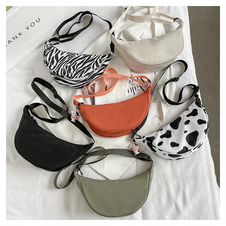 Women's Wind Vane Shoulder Bag Big Capacity Nylon Dumpling Bag