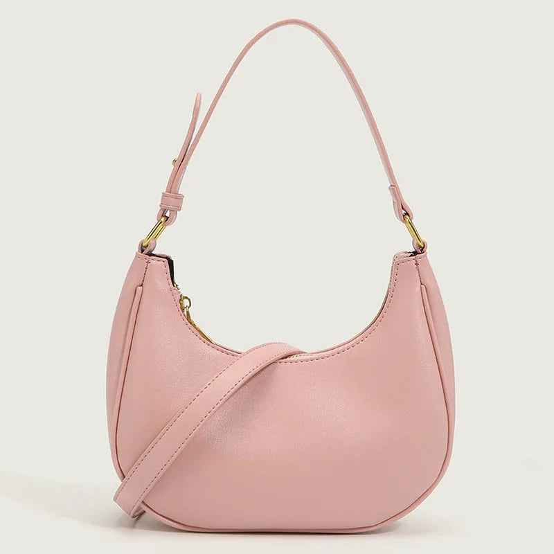 Solid Zipper Handbag High Female Crossbody Women Clutches Shoulder Underarm Bags
