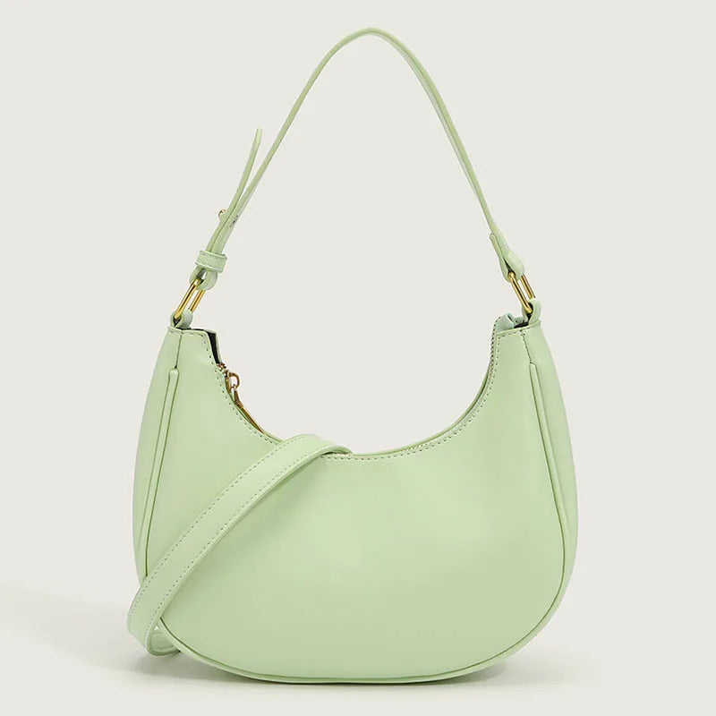 Solid Zipper Handbag High Female Crossbody Women Clutches Shoulder Underarm Bags