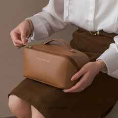 Women Cosmetic Bag PU Leather Waterproof Makeup Pouch