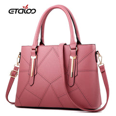 Women Handbags PU Leather Totes Bag Top-handle Embroidery Shoulder Bag