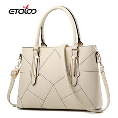 Women Handbags PU Leather Totes Bag Top-handle Embroidery Shoulder Bag