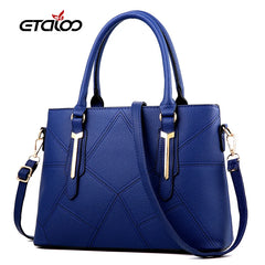 Women Handbags PU Leather Totes Bag Top-handle Embroidery Shoulder Bag