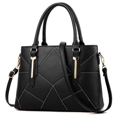 Women Handbags PU Leather Totes Bag Top-handle Embroidery Shoulder Bag