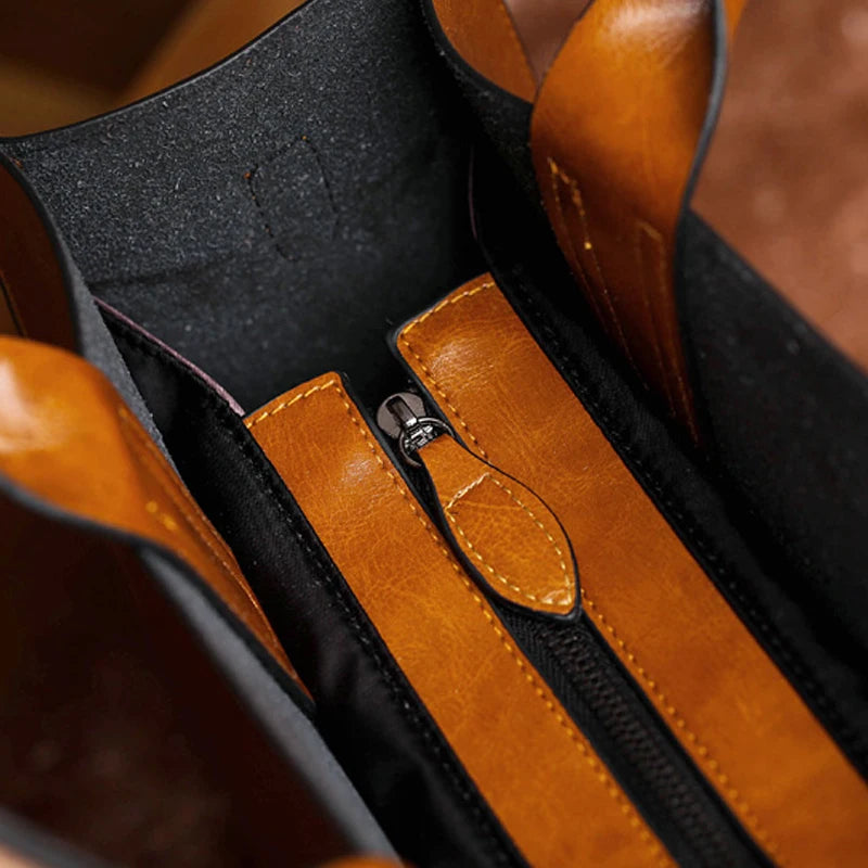 Women Leather Tote Large Handbag European Messenger Bag