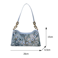 Women Floral Print Shoulder Bag Classic Small Purse Handbag