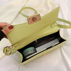 Women PU Leather Crossbody Bag Green Flap Shoulder Bags Messenger Bag