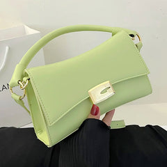 Women PU Leather Crossbody Bag Green Flap Shoulder Bags Messenger Bag