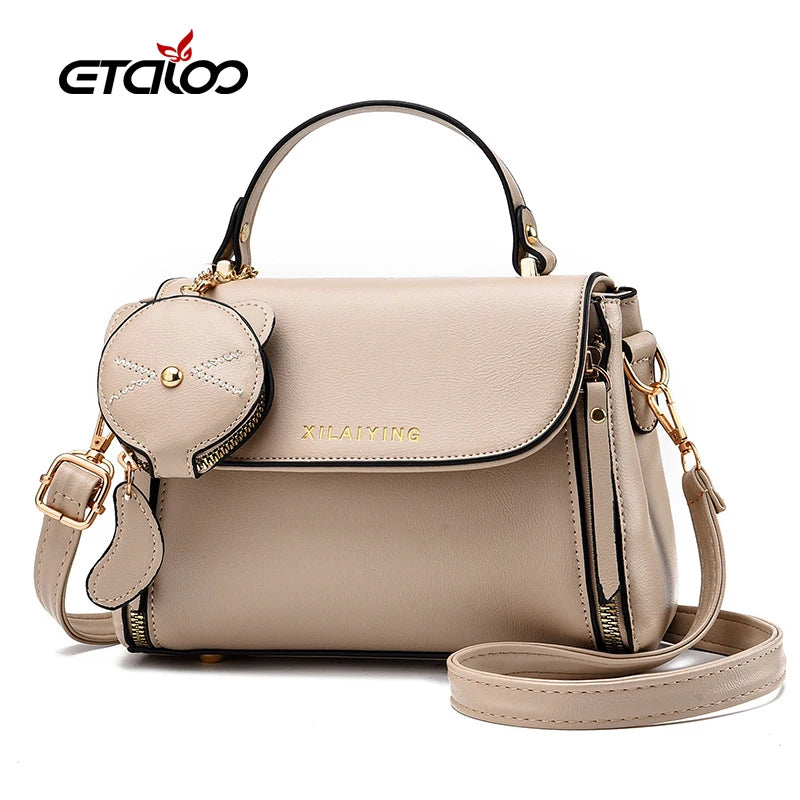Women PU Leather Messenger Bags Crossbody Chain Bag And Handbags