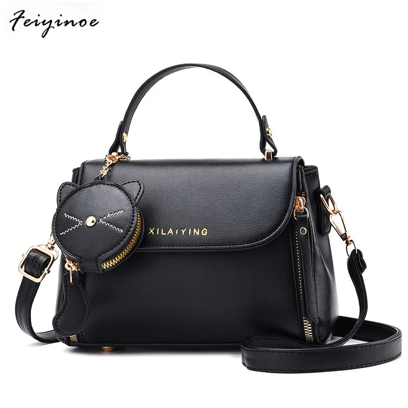 Women PU Leather Messenger Bags Crossbody Chain Bag And Handbags