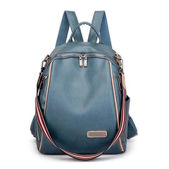 Women's Soft Leather Backpack for Travel and Leisure