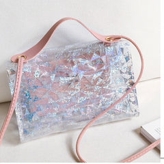 Women's Crossbody Bag, Versatile Transparent Printing Shoulder Bag