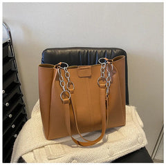 Women's Large Capacity Shoulder Bag Tote Bucket Bag