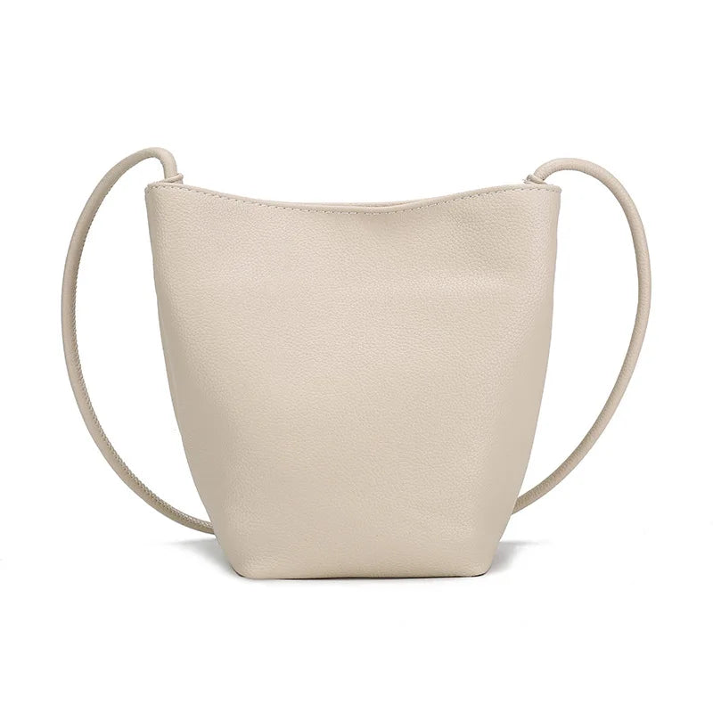 Women's Large Capacity Tote Bucket Bag Magnetic Button Diagonal Bag