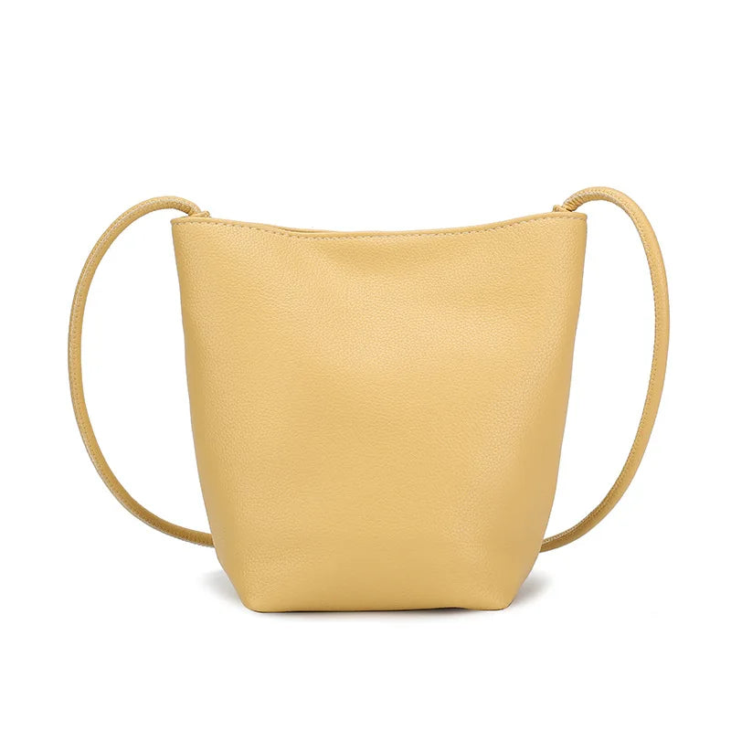 Women's Large Capacity Tote Bucket Bag Magnetic Button Diagonal Bag