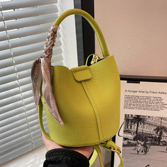 Women's Large Capacity Shoulder Messenger Bag Tote Bucket Handbag