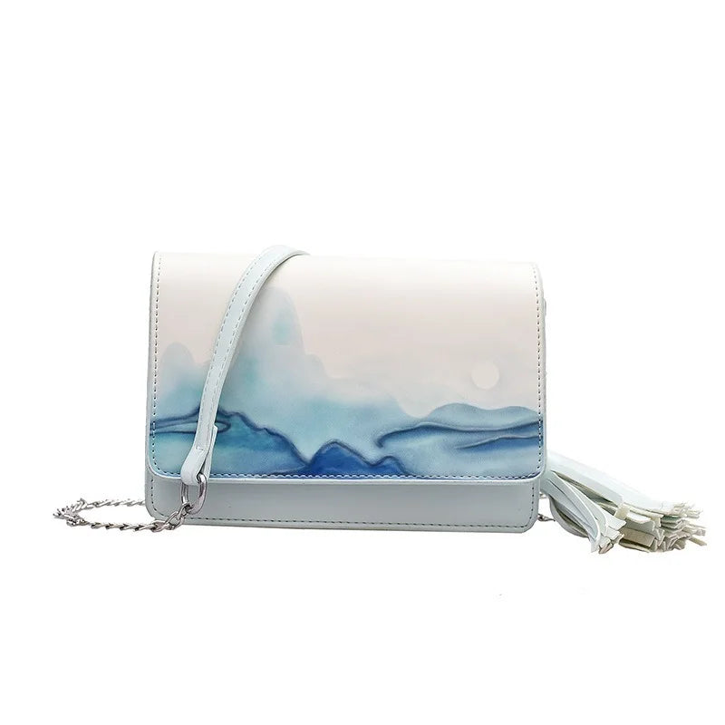 Fringe Bags Mini Shoulder Messenger Bag Chinese Style Chain Small Square Bag
