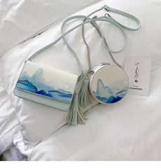 Fringe Bags Mini Shoulder Messenger Bag Chinese Style Chain Small Square Bag