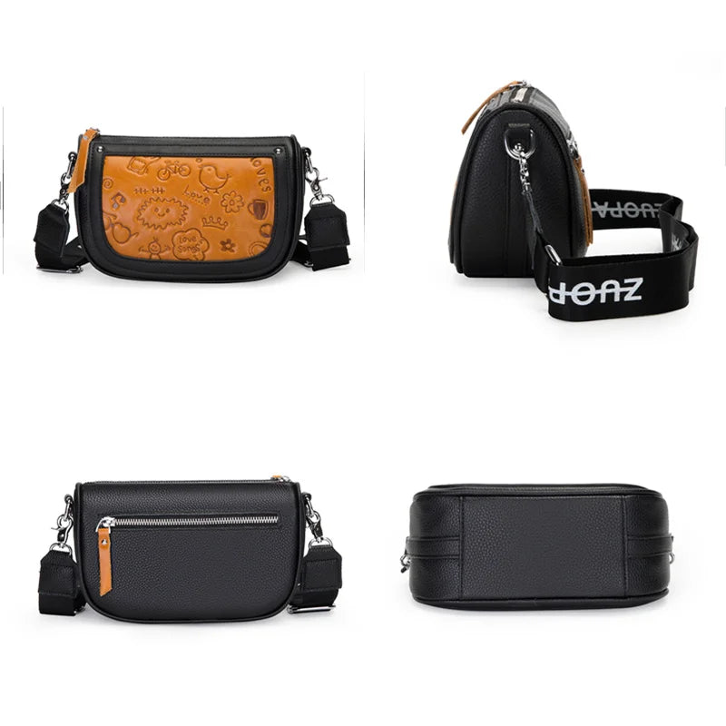 Leather Handbags Women's Bag Women Shoulder Crossbody Bags High Cowhide Ladies T