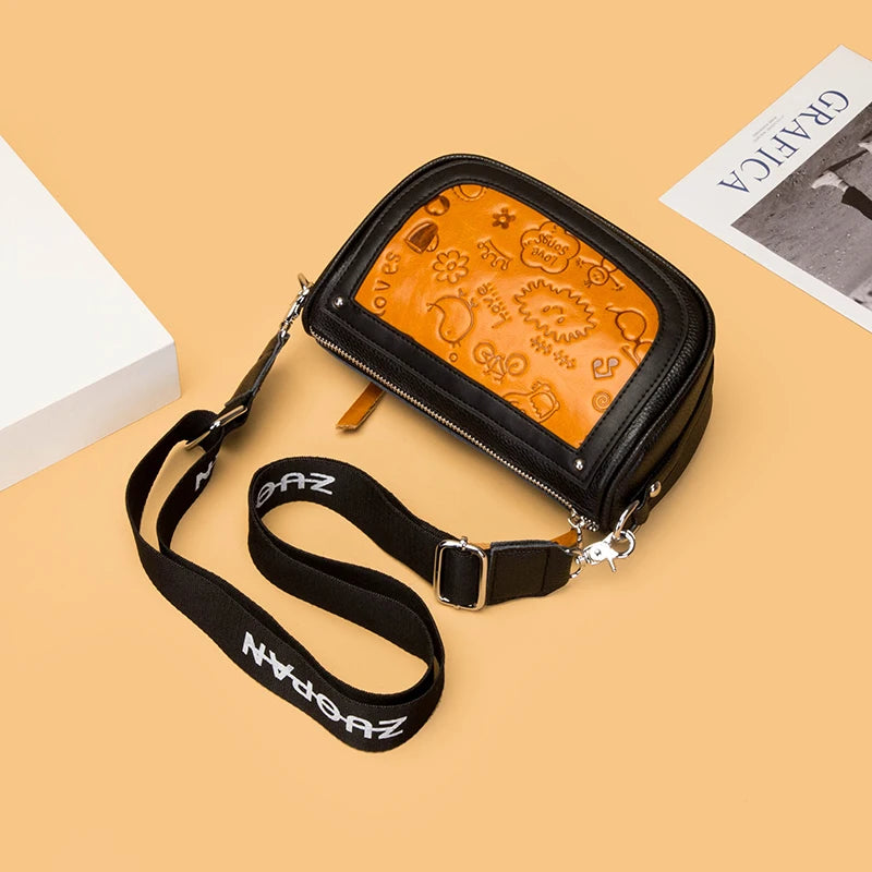 Leather Handbags Women's Bag Women Shoulder Crossbody Bags High Cowhide Ladies T
