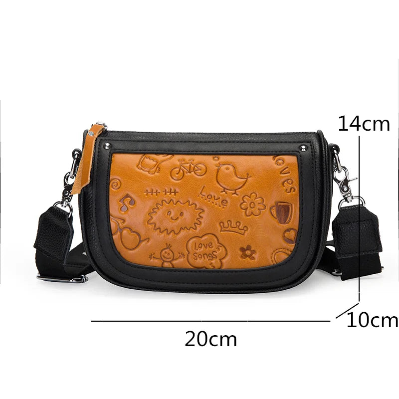 Leather Handbags Women's Bag Women Shoulder Crossbody Bags High Cowhide Ladies T
