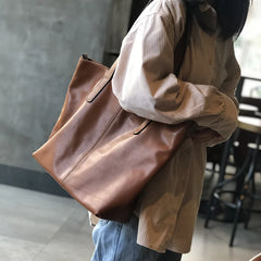 Women's Leather Shoulder Bag Large Capacity Tote