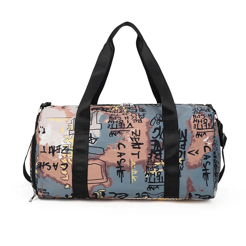 Graffiti Sports Fitness Bag Travel Bag Luggage Handbag Women Shoulder Bag